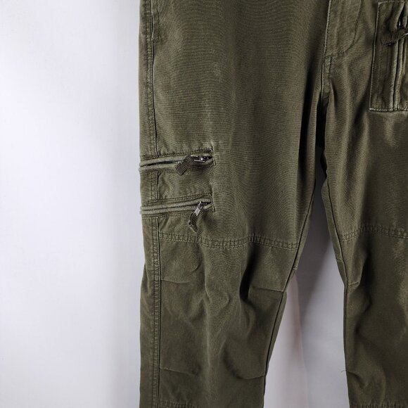 Free Knight Pants Mens 30 Cargo Tactical US Army Military Zipper Olive Green - Picture 4 of 13